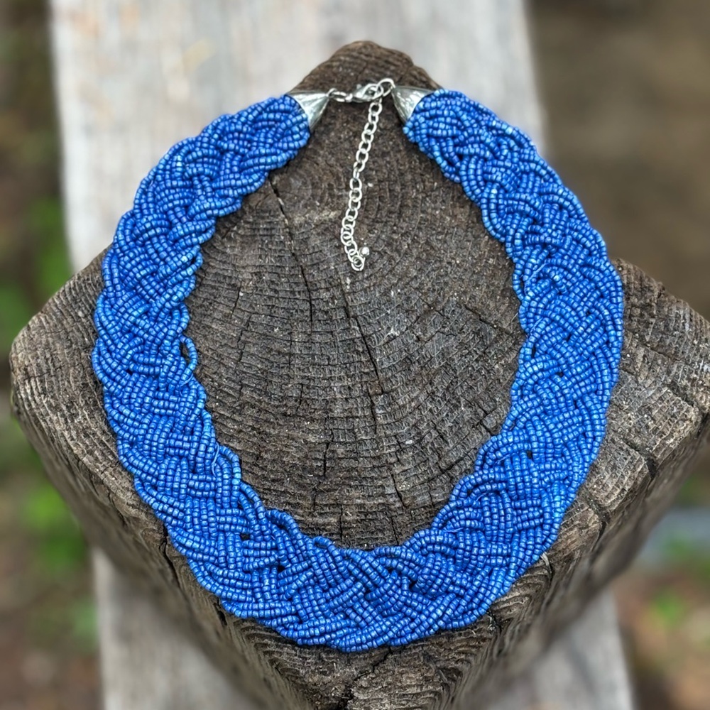 Blue Beaded Necklace